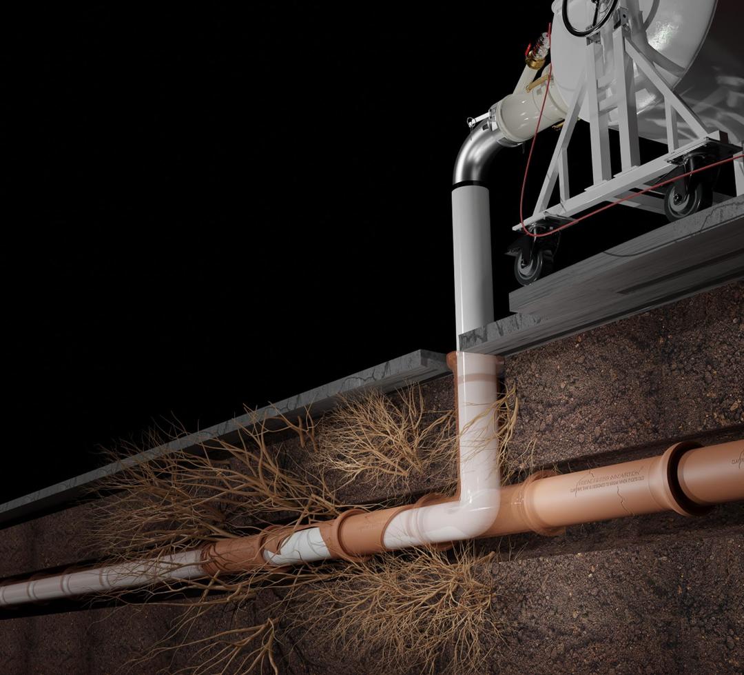 A graphic of pipes underground