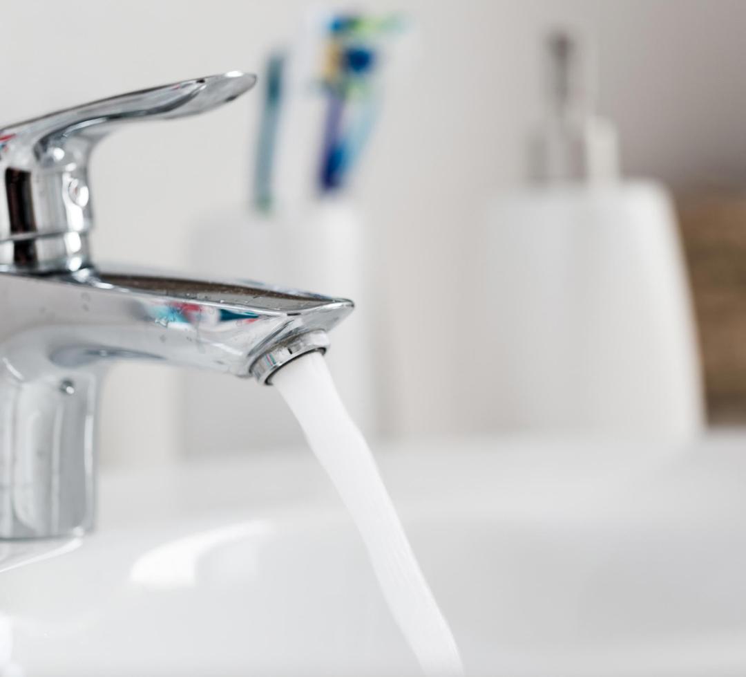 A running faucet