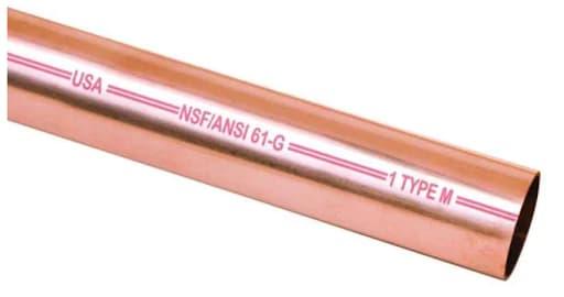 A section of type M copper pipe