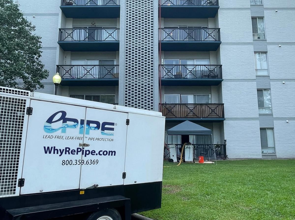 A mobile generator with an ePipe logo