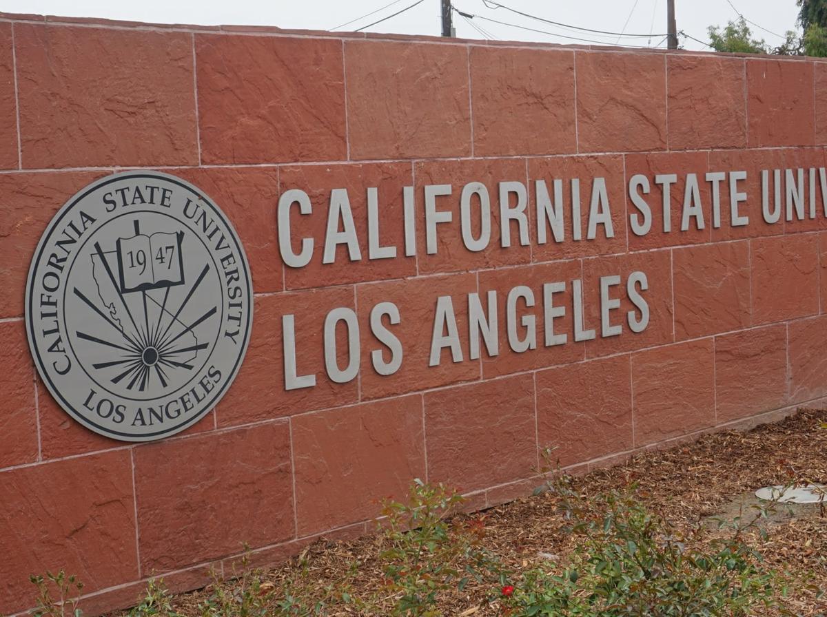 A sign for California State University in Los Angeles