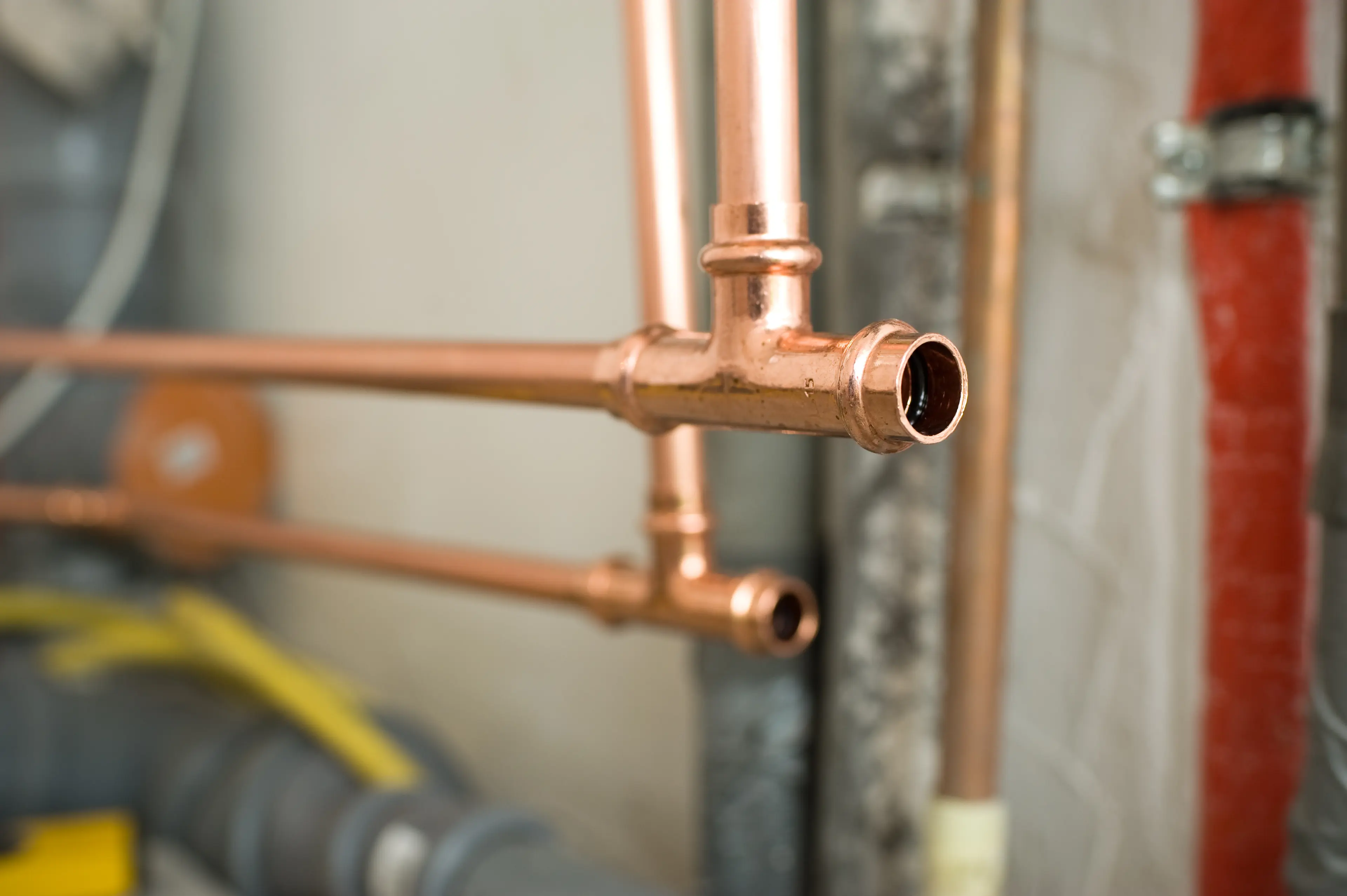 Copper pipes being used as water lines