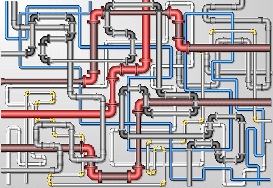 A graphic of pipes interlinking